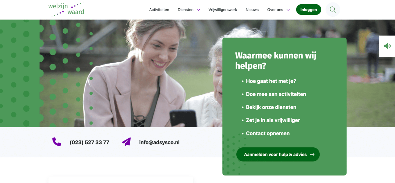 Website Welzijn Waard